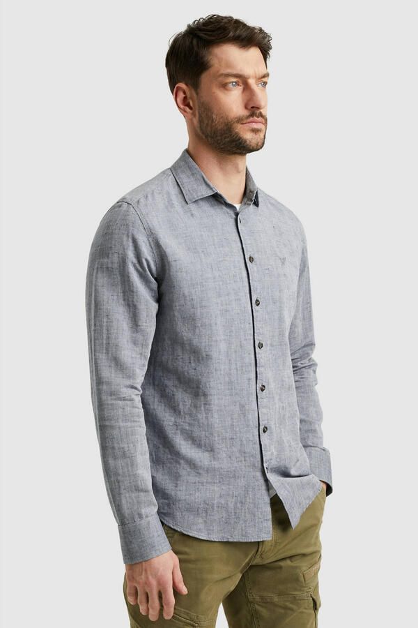 PME LEGEND Overhemd van een katoen linnen blend - Foto 2
