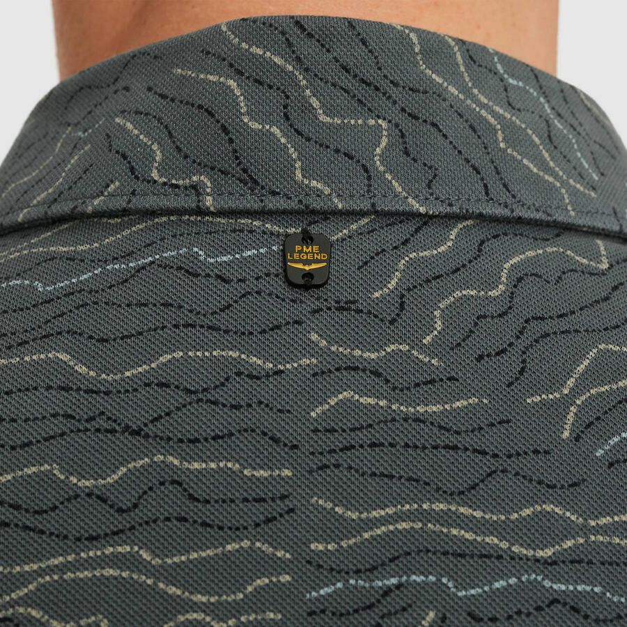 PME Legend Short Sleeve Overhemd Print Dark Slate