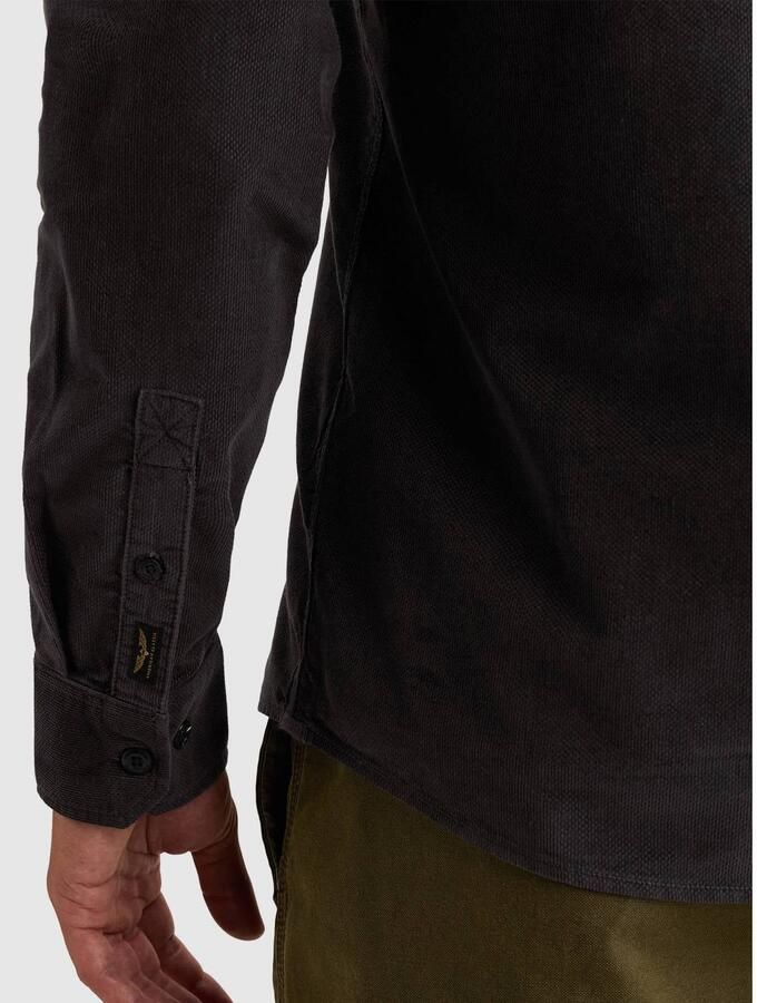 PME Legend Regular fit vrijetijdsoverhemd met kentkraag en labelstitching