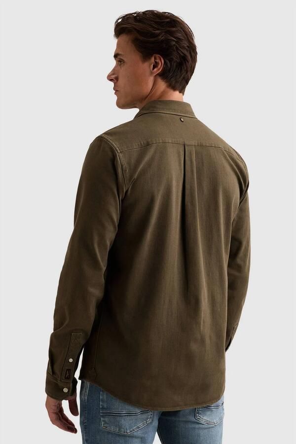 PME LEGEND Denim overhemd met overdyed wassing en borstzak - Foto 3