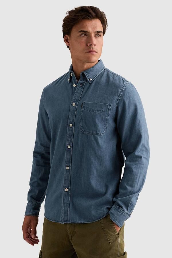 PME Legend denim regular fit overhemd mid wash - Foto 2