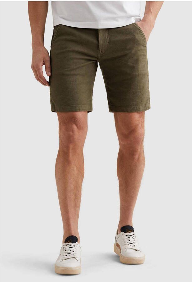 PME Legend FIBERSTAR regular casual short donkergroen