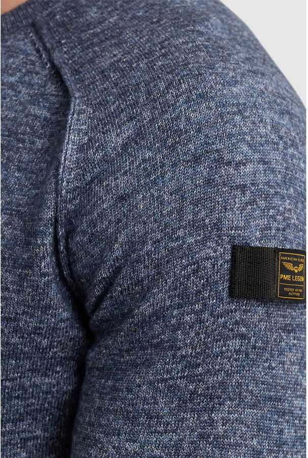 PME Legend R-neck soft blend pullover Blue Heren