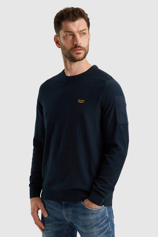 PME LEGEND Heren Truien & Vesten R-neck American Classic Buckley Knit Blauw - Foto 6
