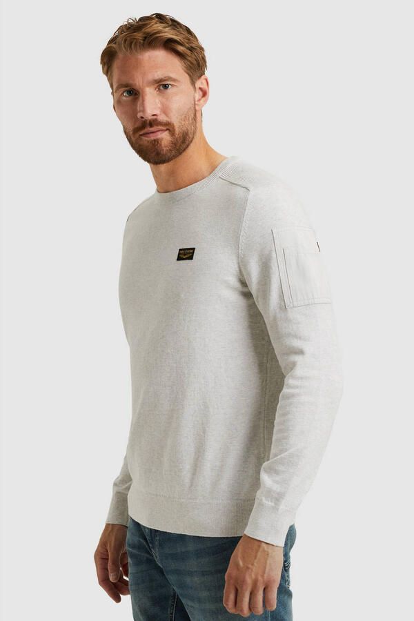 PME Legend American Classic Trui Lichtgrijs Melange - Foto 3