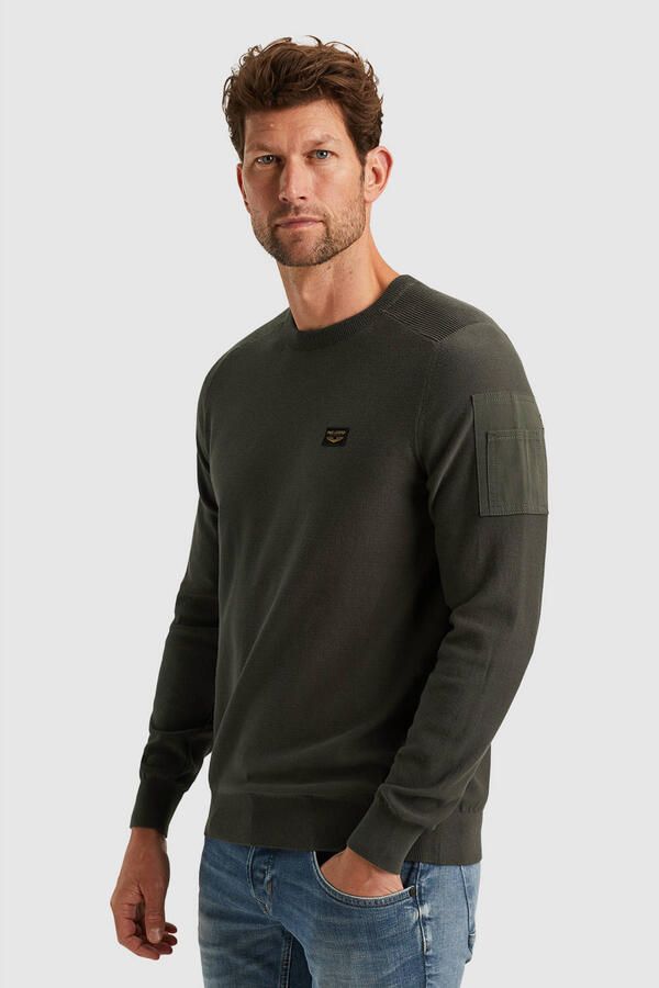 PME LEGEND Heren Truien & Vesten R-neck American Classic Buckley Knit Groen - Foto 5