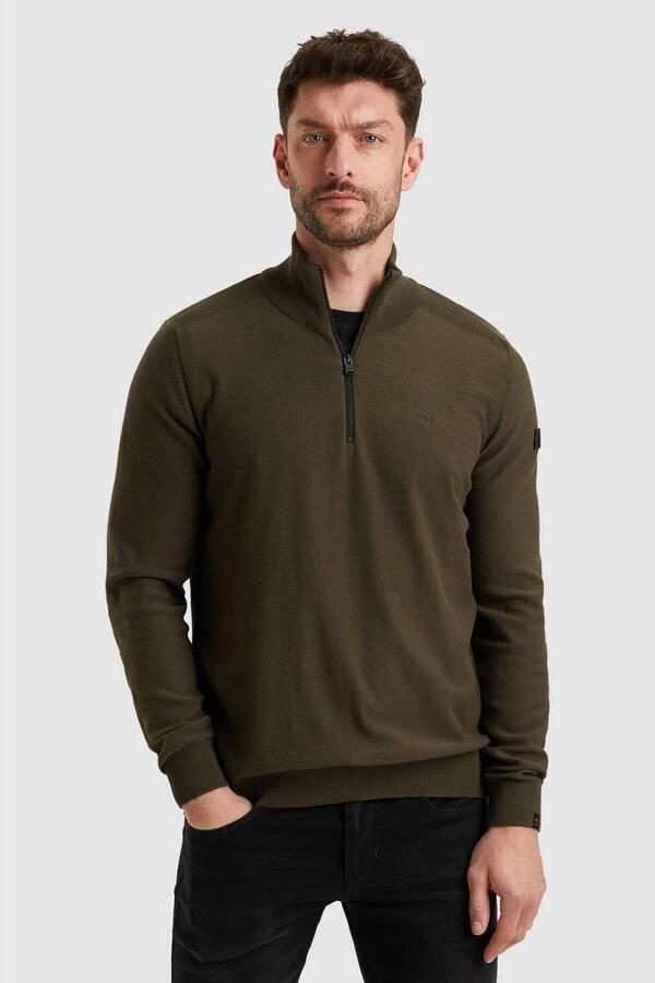 PME Legend Half Zip Trui Beluga Groen