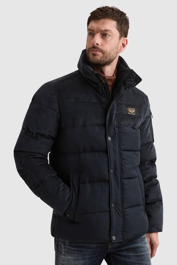 PME Legend GOBBLER MIX corduroy gewatteerde winterjas donkerblauw