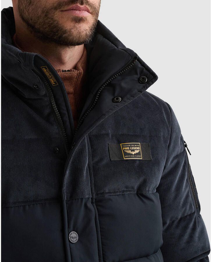 PME Legend GOBBLER MIX corduroy gewatteerde winterjas donkerblauw - Foto 2
