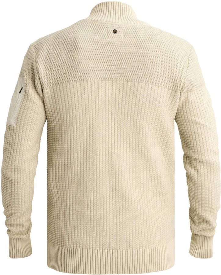 PME Legend Regular fit gebreid jack van puur katoen met labelstitching - Foto 2