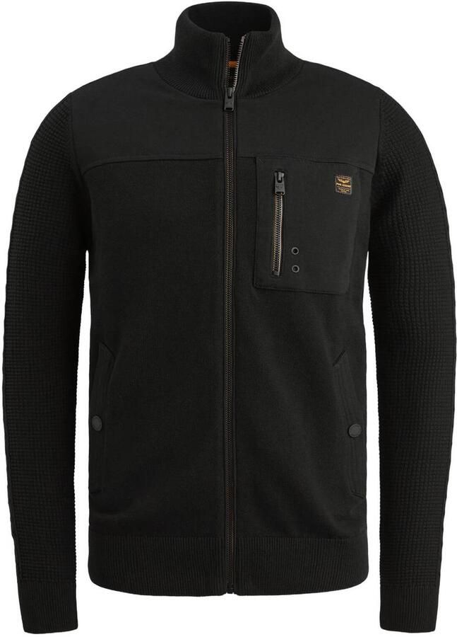 PME Legend katoenen gebreid vest zwart
