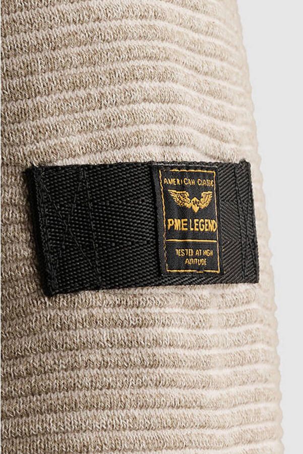 PME Legend katoenen regular fit gebreide gemêleerde trui beige - Foto 2