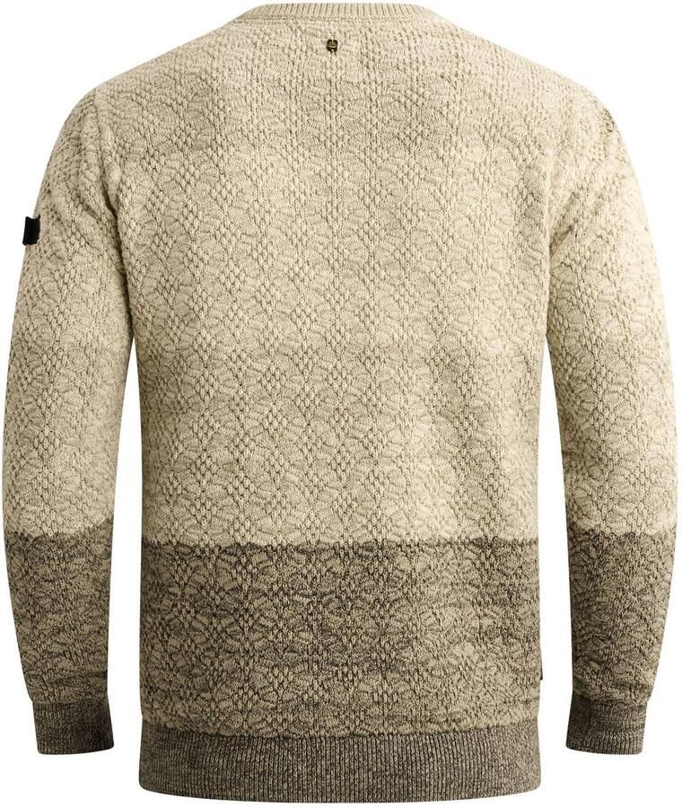 PME Legend Regular fit gebreide pullover van zuivere katoen met labeldetail