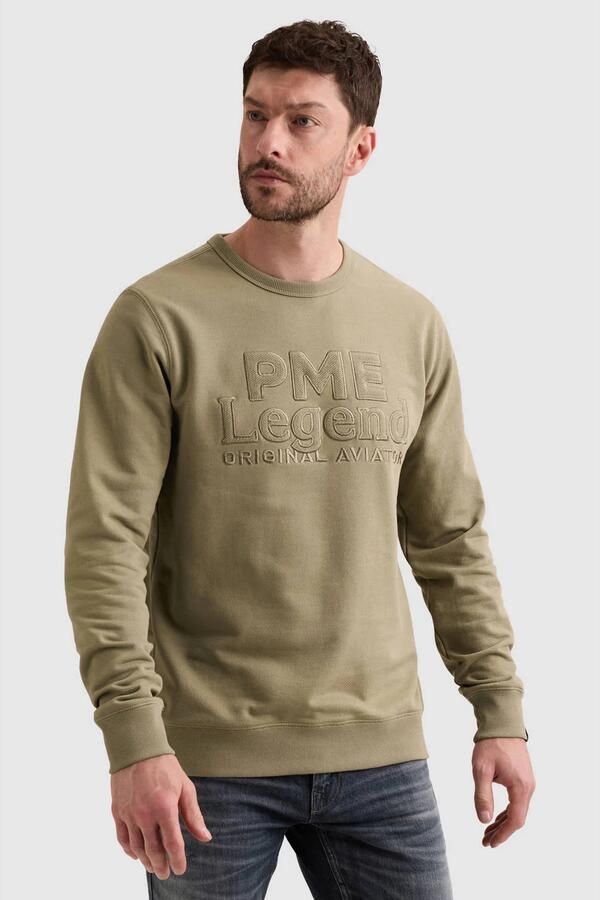 PME Legend katoenen regular fit sweater overland trek