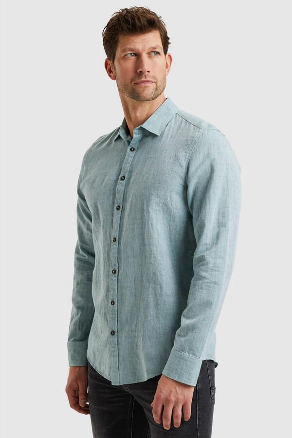 PME Legend linnen casual overhemd blauw - Foto 2