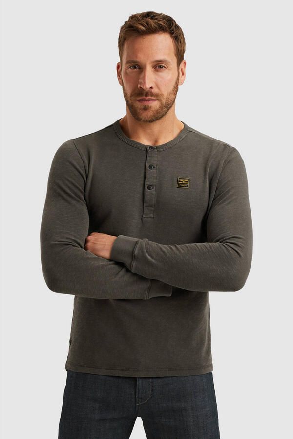 PME Legend Longsleeve T-Shirt Buttons Beluga