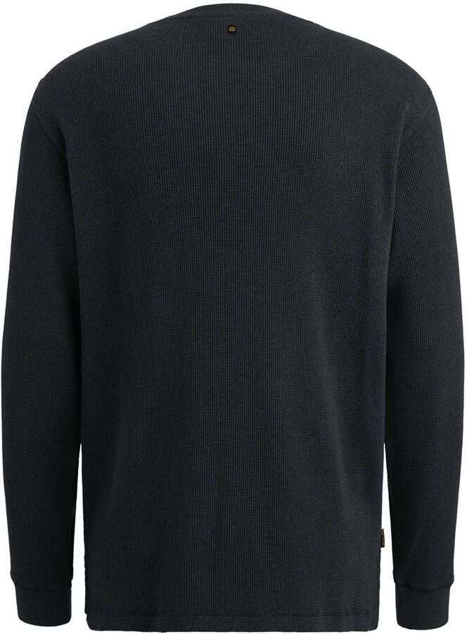 PME Legend longsleeve met textuur donkerblauw