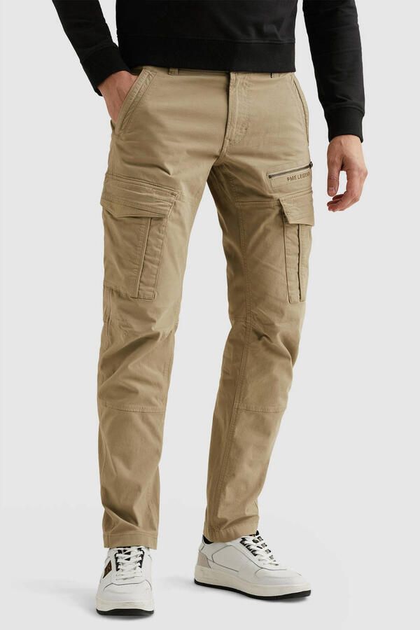 PME Legend tapered fit cargobroek met labelstitching