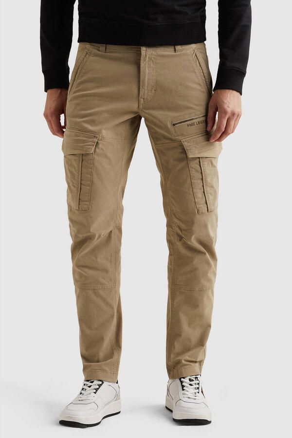 PME Legend tapered fit cargobroek met labelstitching - Foto 3