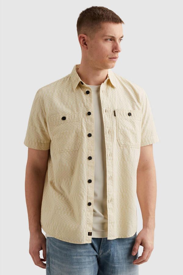 PME LEGEND Heren Overhemden Cooper Barry Jacquard Creme - Foto 5