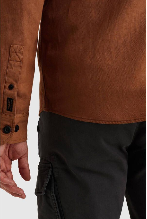 PME Legend overshirt met linnen donker oranje - Foto 2