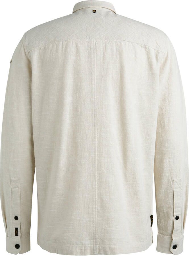 PME Legend Lange Mouw Slub Shirt Psi2502228 Beige Heren