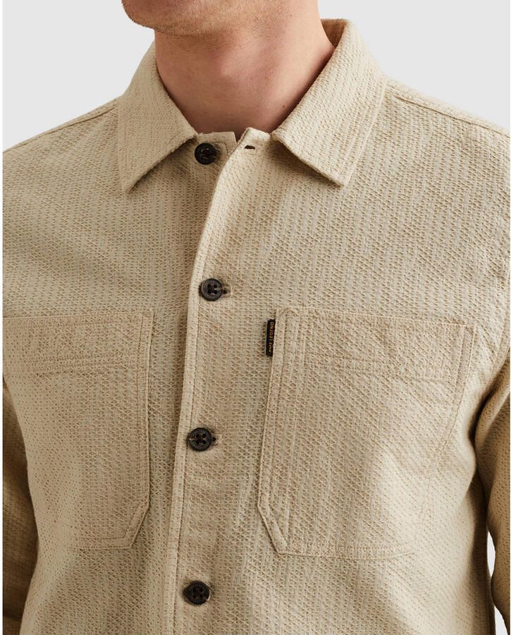 PME LEGEND Heren Overshirts The Pete Structure Dobby Creme - Foto 6