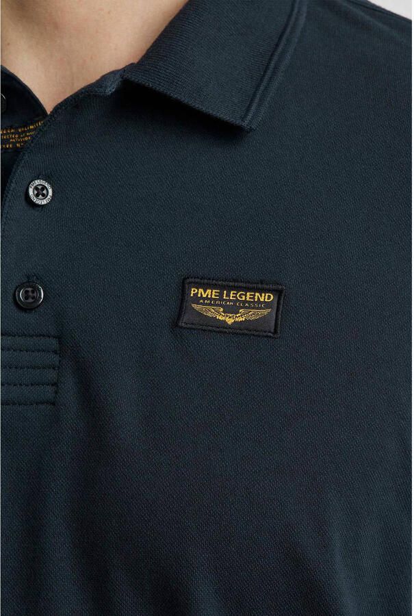 PME Legend Regular fit poloshirt met labelpatch model 'TRACKWAY' - Foto 6