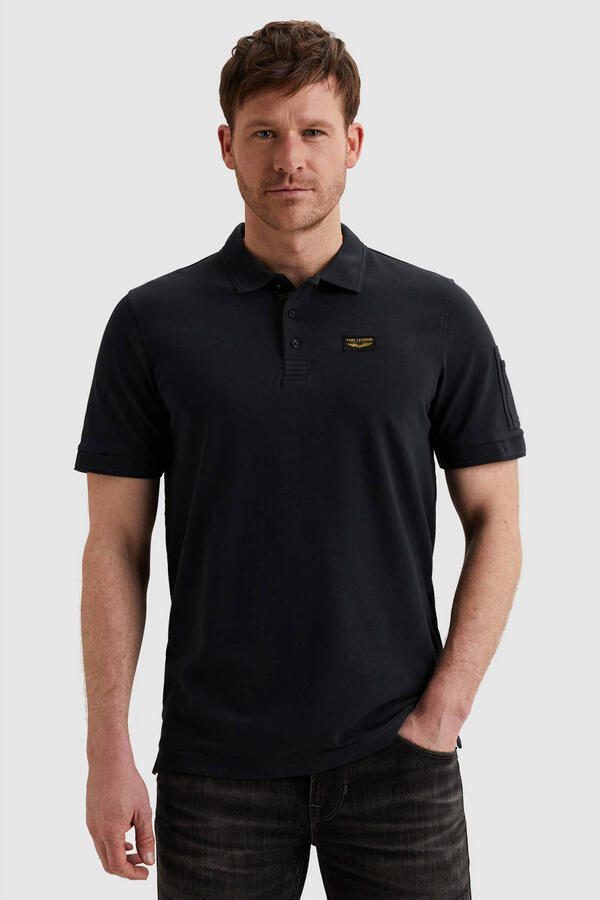 PME Legend slim fit poloshirt met labelstitching model 'TRACKWAY' - Foto 6