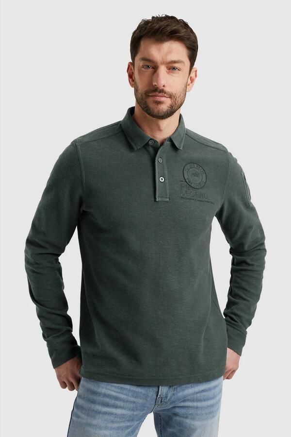 PME Legend polo gebreid donkergroen - Foto 3