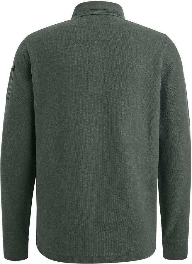 PME Legend polo gebreid donkergroen