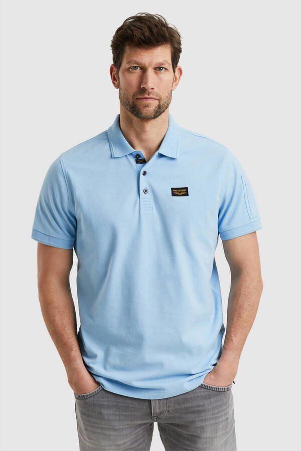 PME LEGEND Heren Polo's & T-shirts Trackway Polo Lichtblauw - Foto 5
