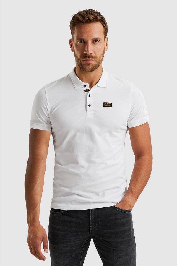 PME Legend slim fit poloshirt met labelstitching model 'TRACKWAY' - Foto 5
