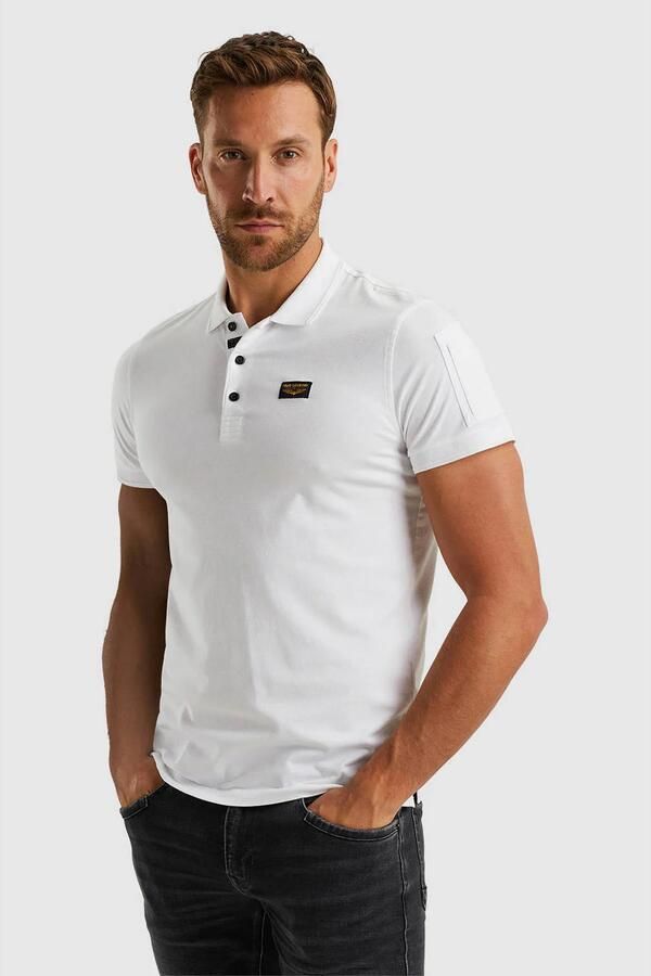 PME Legend slim fit poloshirt met labelstitching model 'TRACKWAY' - Foto 7