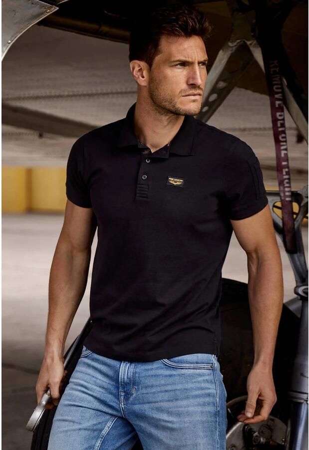 PME Legend slim fit poloshirt met labelstitching model 'TRACKWAY' - Foto 6