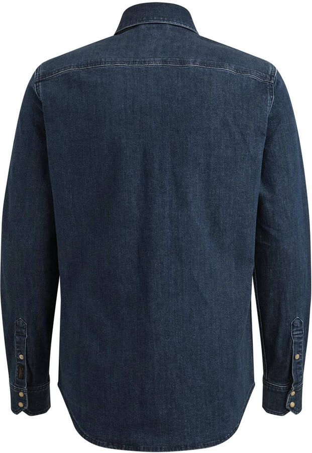 PME Legend regular casual overhemd donkerblauw