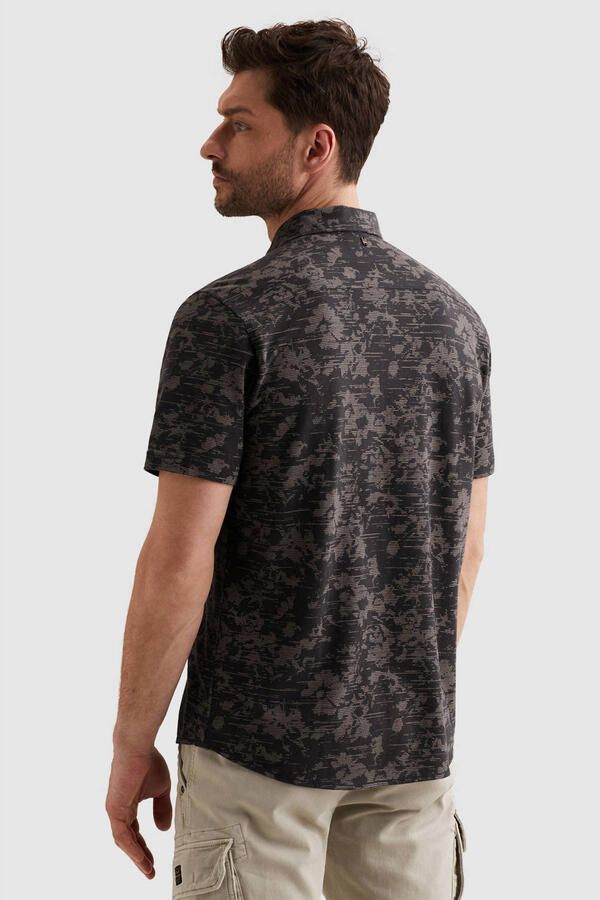 PME Legend regular casual overhemd fijn gebreid antraciet - Foto 3
