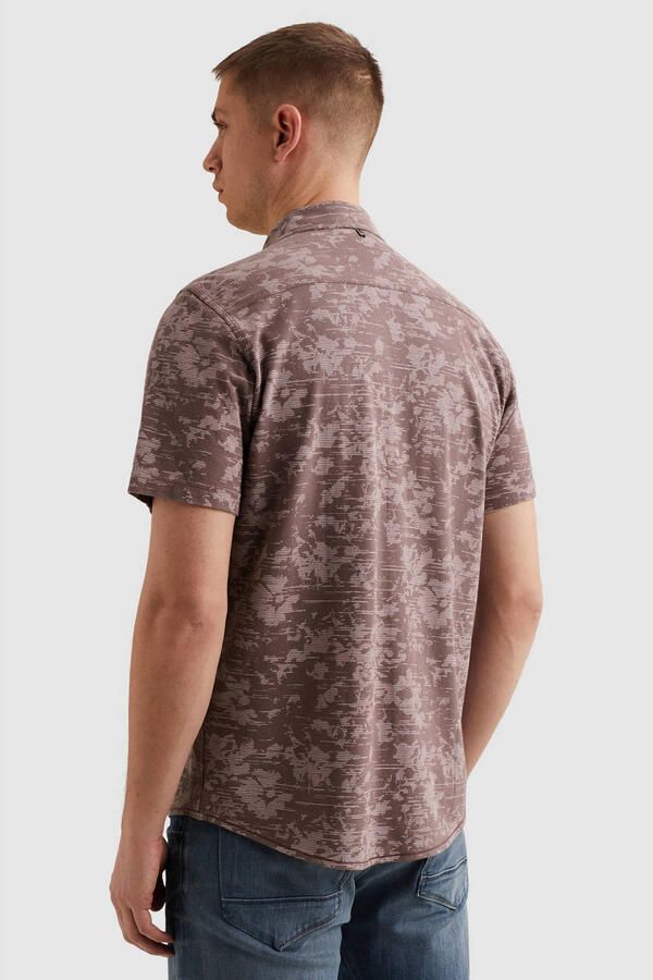 PME Legend regular casual overhemd fijn gebreid paars - Foto 2