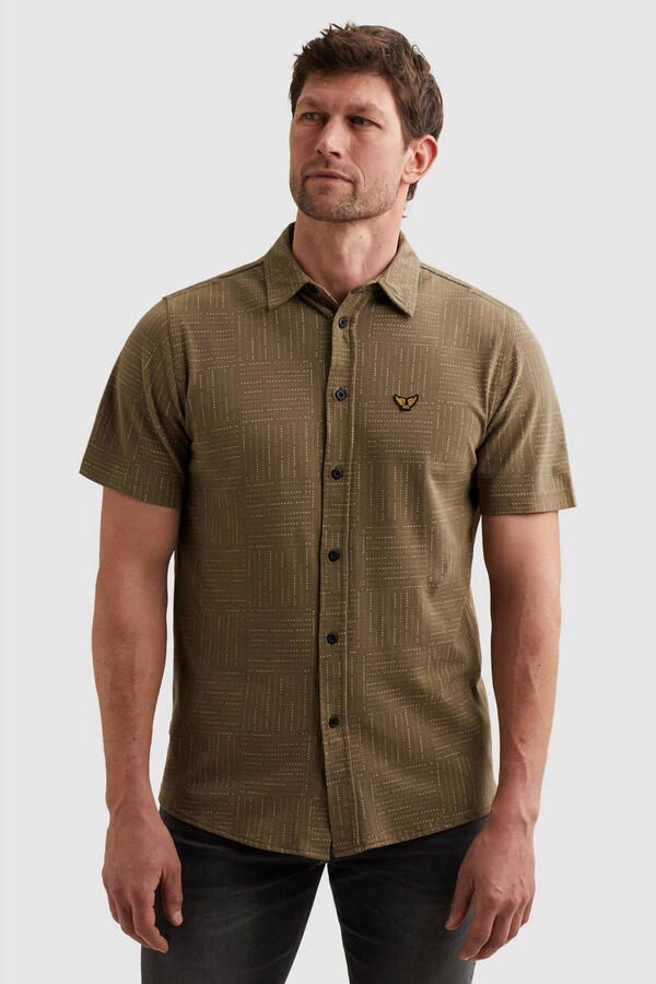 PME Legend regular casual overhemd groen