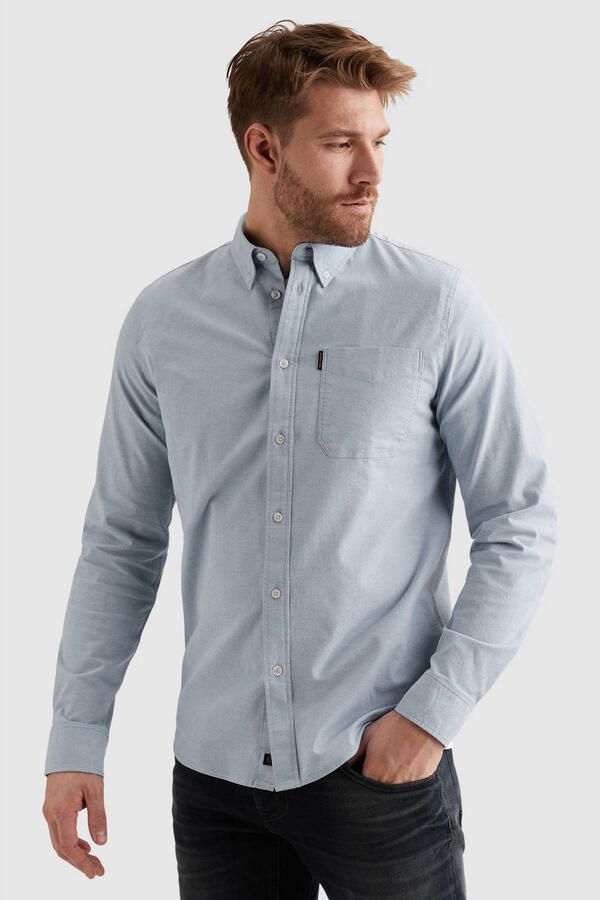 PME Legend regular casual overhemd lichtblauw