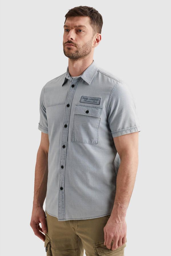 PME Legend regular casual overhemd lichtblauw