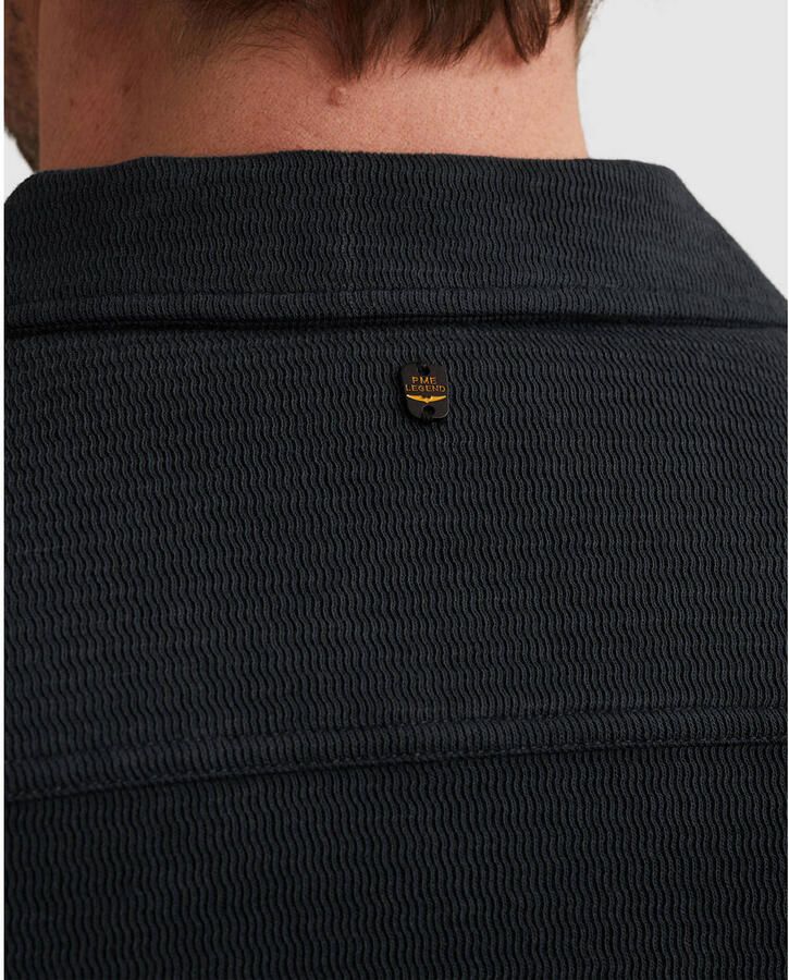 PME Legend regular casual overhemd met ingebreid patroon grijs - Foto 2