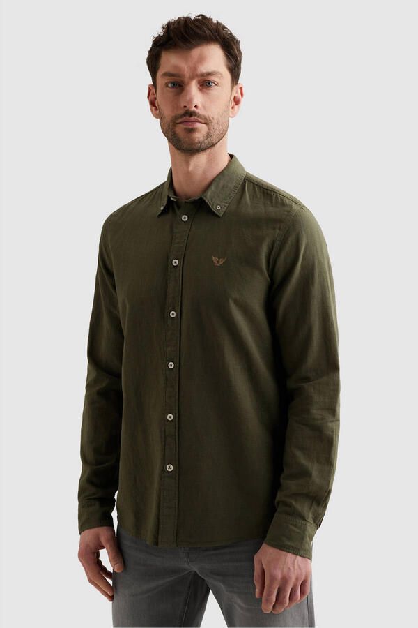 PME LEGEND Heren Overhemden Skynight Ctn Linen Owen Gd Khaki - Foto 5