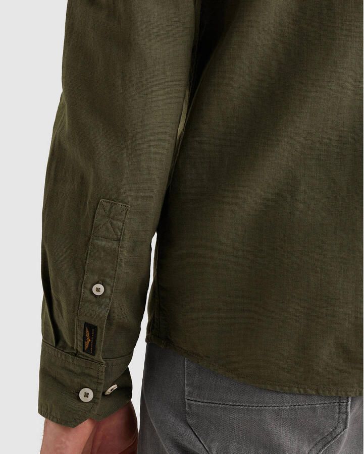 PME LEGEND Heren Overhemden Skynight Ctn Linen Owen Gd Khaki - Foto 6