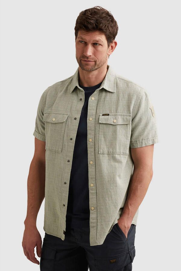 PME Legend regular casual overhemd beige