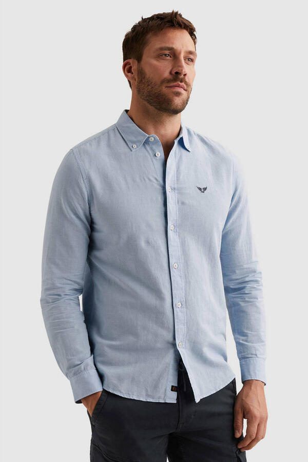 PME LEGEND Heren Overhemden Skynight Ctn Linen Owen Gd Lichtblauw - Foto 5