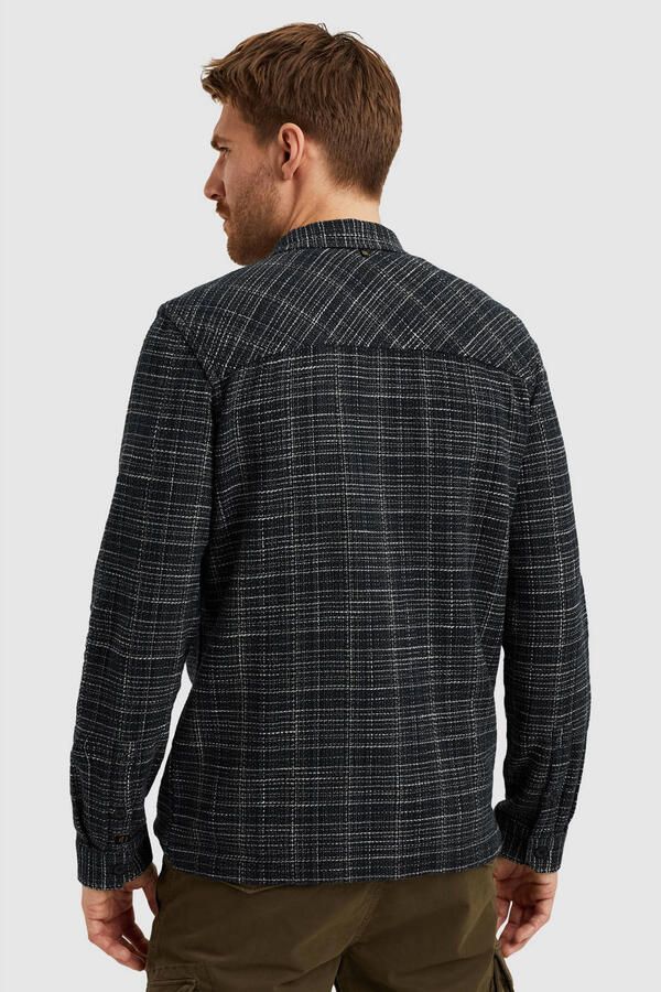 PME Legend regular casual overhemd met textuur donkerblauw - Foto 2