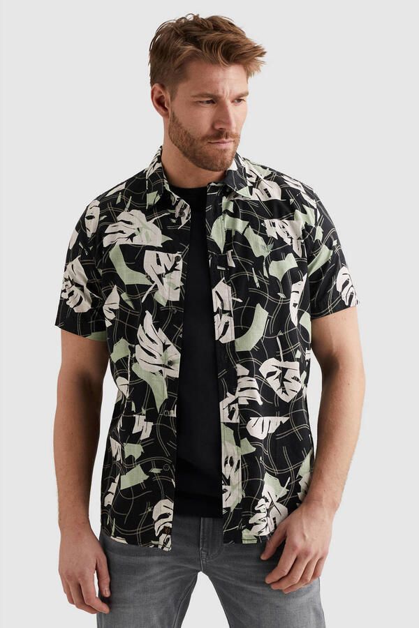 PME Legend slim fit vrijetijdsoverhemd in all-over look met kentkraag