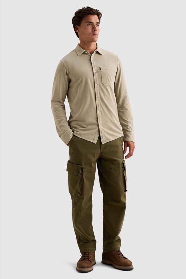 PME LEGEND Overhemd met garment-dye wassing en borstzak