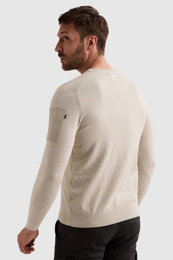 PME Legend regular fit gebreide gemêleerde trui wit - Foto 2